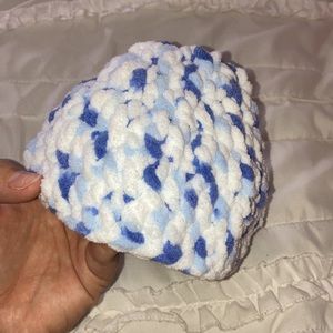 Blue crochet hat